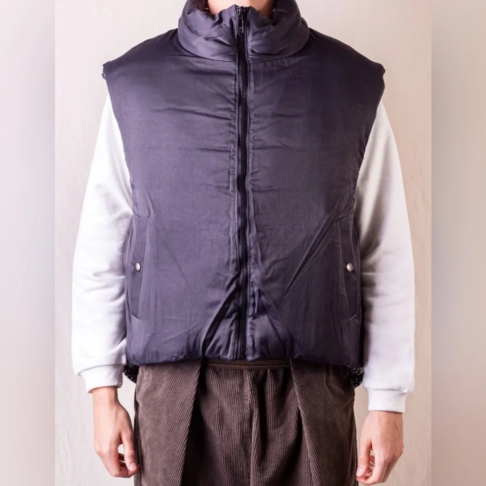 Kapital Bandana Paisley Print Reversible Nylon Keel Weaving Puffer Vest Size 1 - Picture 3 of 14